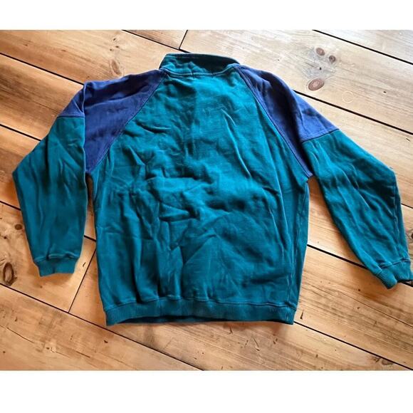 Vintage Eddie Bauer Men's 1/4 Zip Pull over Jacket/sweater. Pockets! Size Small. - Picture 2 of 10